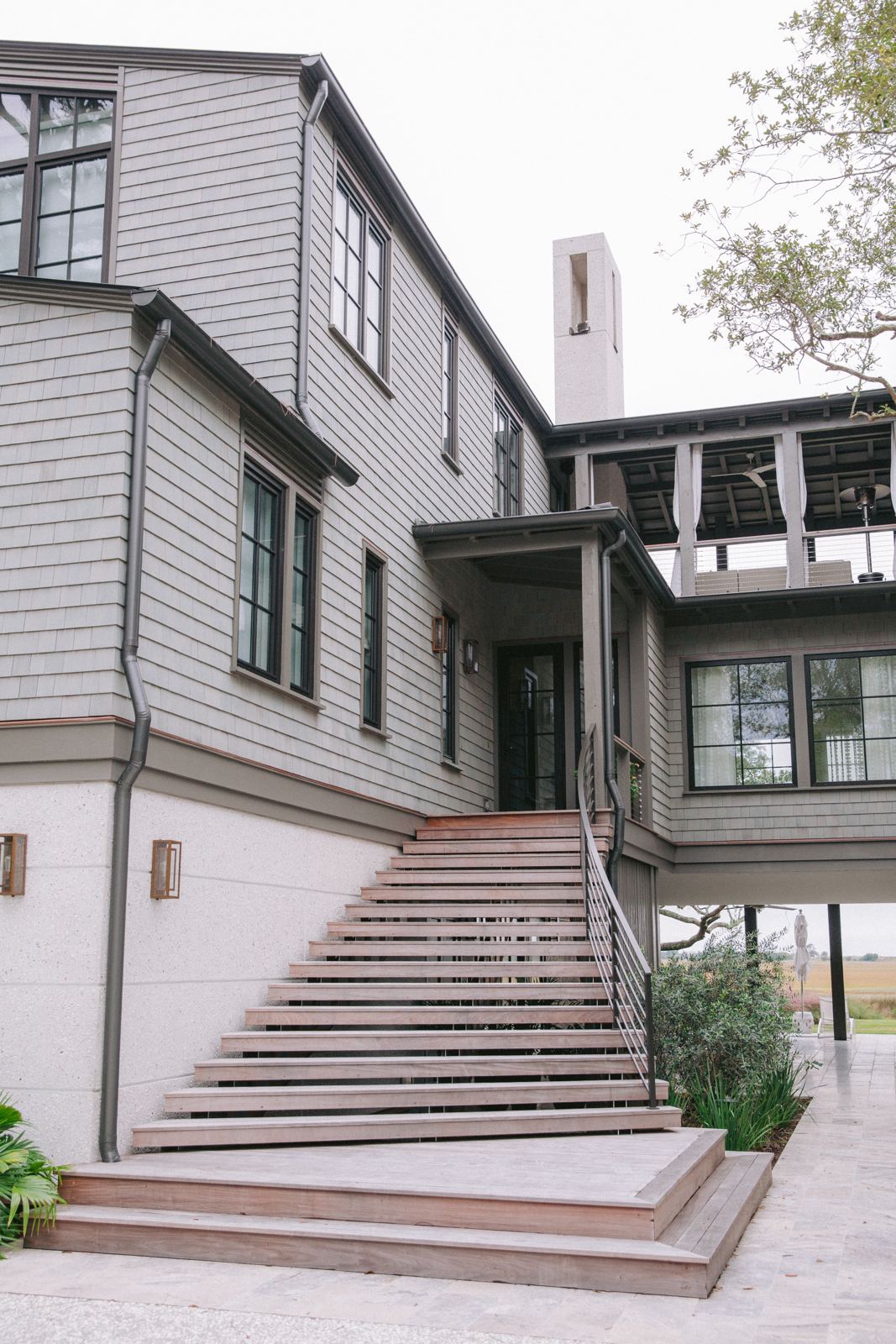 Rear stair