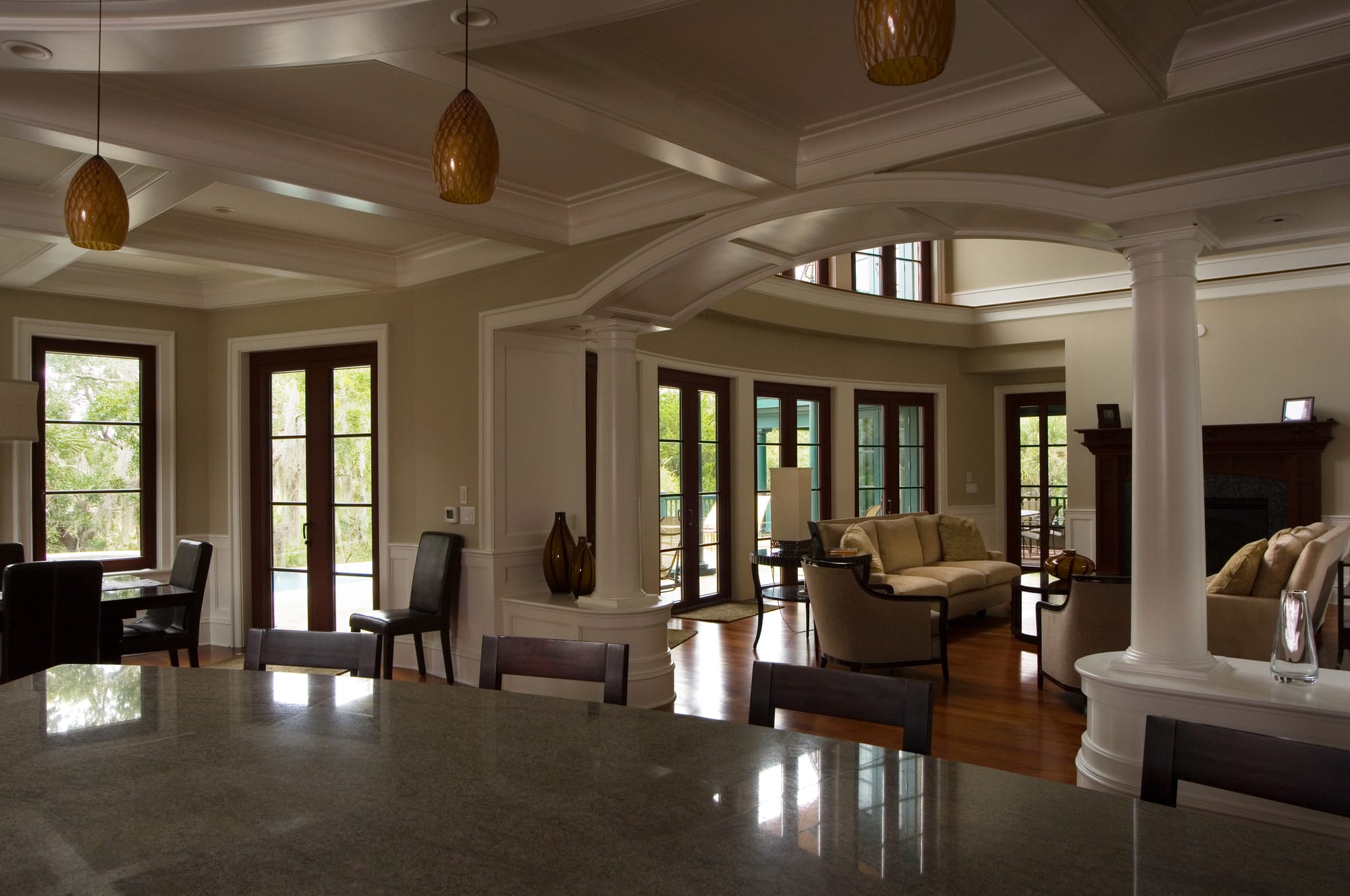 Open living and dining