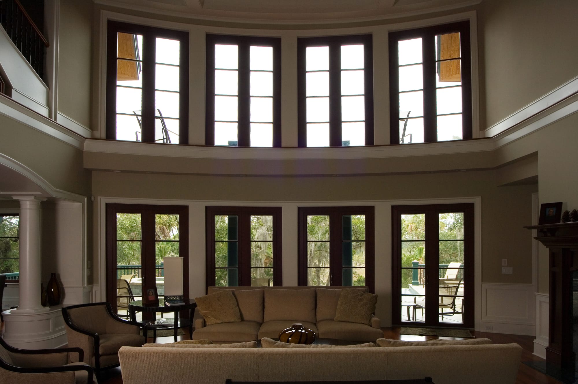 Two-story window wall